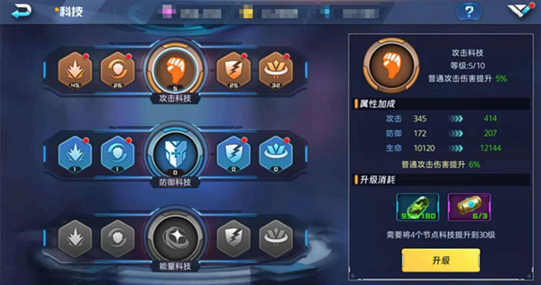 《魂武者》手游科技系统属性加成