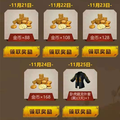 《绝地求生刺激战场》感恩节签到礼包