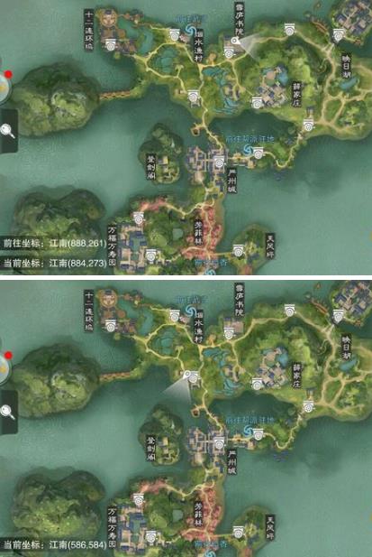 《楚留香》手游11月13日坐观万象打坐点位置