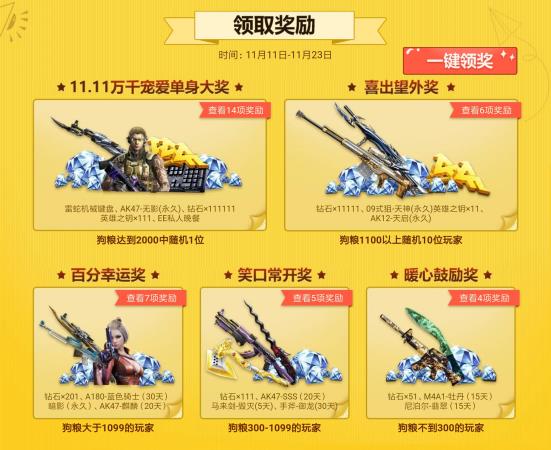 CF手游11月嗨枪节活动