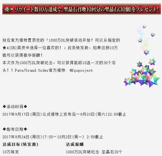《FGO》1000万下载有多少石头