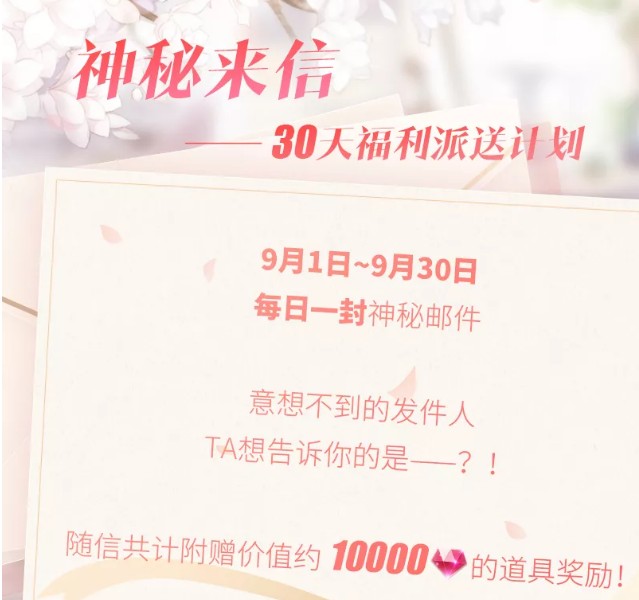 《恋与制作人》神秘来信活动