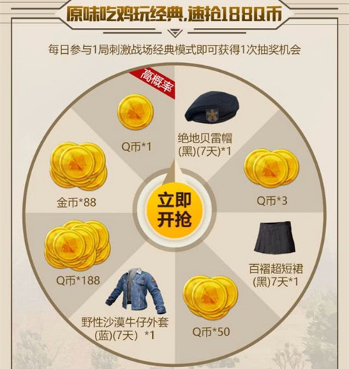 《绝地求生刺激战场》天降奇兵Q币礼包