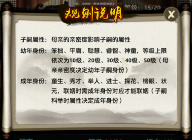 《一品官老爷》子嗣玩法