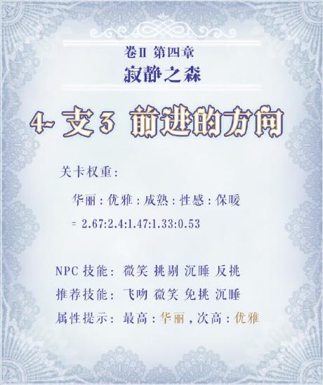 《奇迹暖暖》第二卷第四章支线第三关搭配攻略