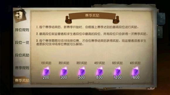 《第五人格》赛季段位结算奖励介绍