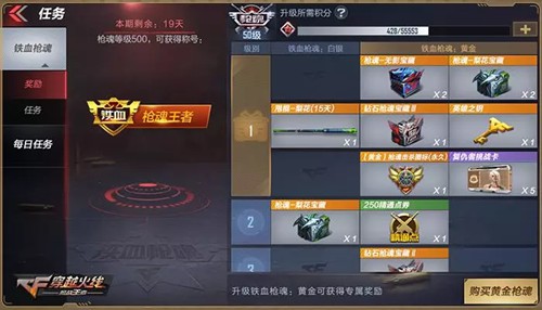 CF手游铁血枪魂福利系统玩法攻略