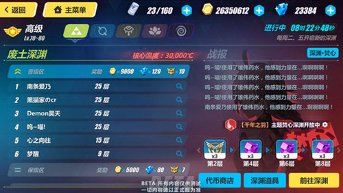 《崩坏3》无尽深渊2.3版本调整一览