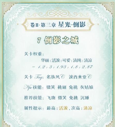 《奇迹暖暖》第二卷第三章第七关搭配攻略