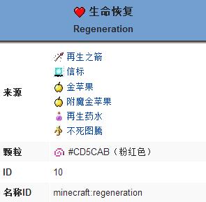 《我的世界》生命恢复buff的效果作用一览