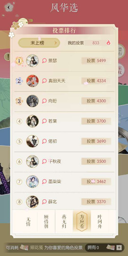 《遇见逆水寒》怎么确定风华选进前100名
