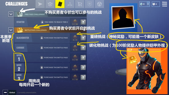 《堡垒之夜》手游完整大厅界面中文翻译大全