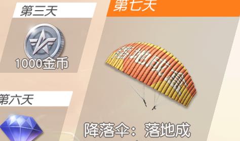 《荒野行动》签到7天怎么没有降落伞?