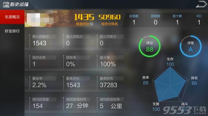 《光荣使命》生涯概况不显示怎么回事?