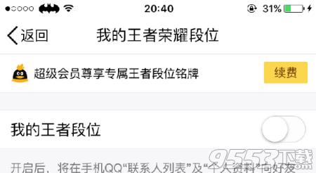 QQ怎么显示《王者荣耀》段位