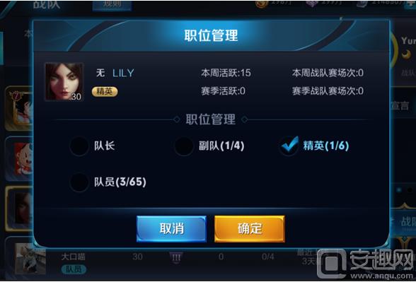 《王者荣耀》战队精英怎么设置?