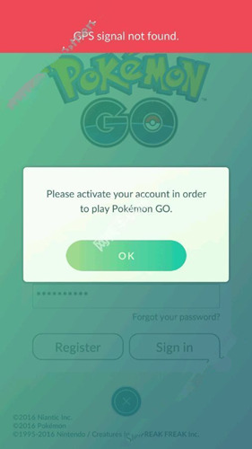 pokemon go封号显示什么英文