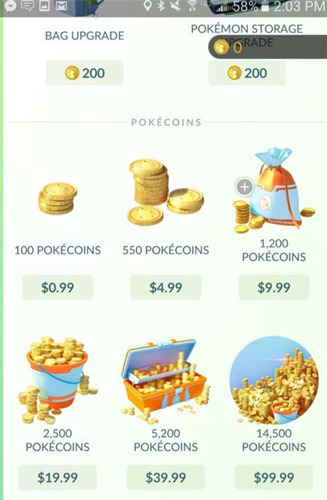 pokemon go道具价格多少