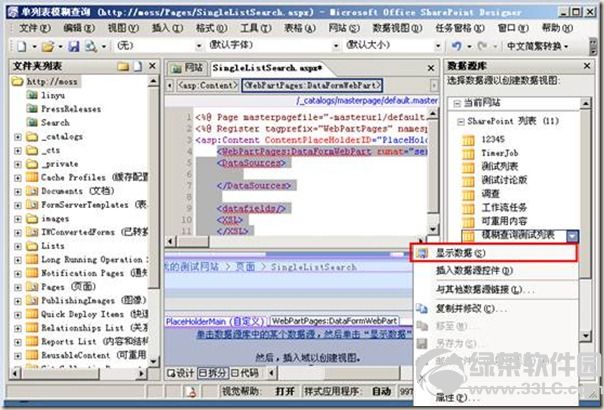 SharePoint Server 2007 ʹ��SPD���Ƶ��б�ģ����ѯ�̳�