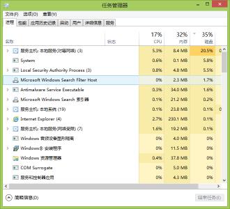 win8系统磁盘利用率高甚至99、100的解决方法