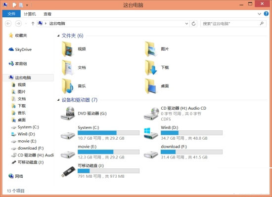 win8.1新改变无法适应吗?怎样才能将设备与U盘区分显示